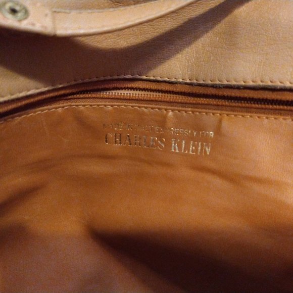 VINTAGE CHARLES KLEIN - MADE IN ITALY - BEIGE WITH BROWN ACCENTS - Picture 6 of 10